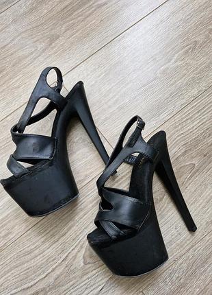 Босоножки стрипы pleaser, двойка, 2ка кожзам