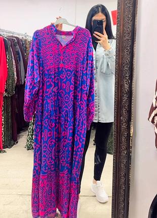 Штапельное платье батал