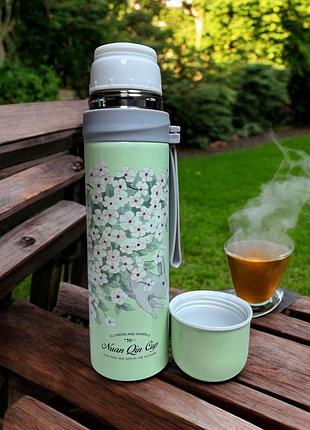 Термос uck t144-61 green 500 мл с чашкой нержавеющая сталь