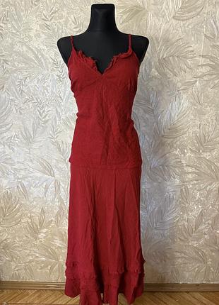 Костюм из льна ( топ и юбка) 1+1=3