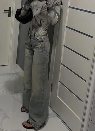 Новые джинсы wide leg house