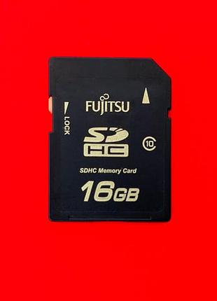 Картка пам'яті флеш sd hc 16 gb 10 class fuji fujitsu