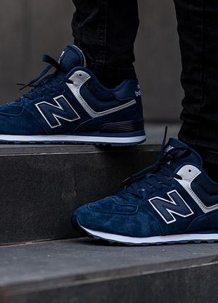 Кроссовки new balance blue (мех) кросівки зимние