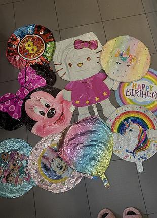 Набор шарики фольгированые kitty,minnie,lol все 130 грн