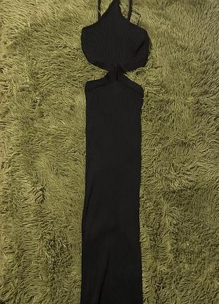 Платье миди рубчик zara