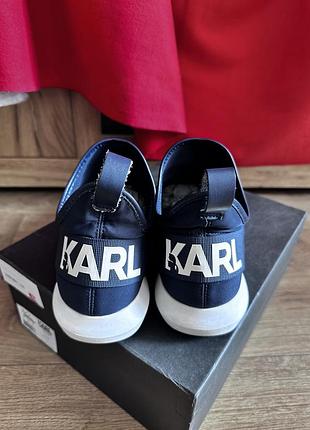 Женские кожаные темно-синие кроссовки karl lagerfeld размер 39 весна