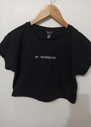 Футболка топ короткая хб черная new look 915generation