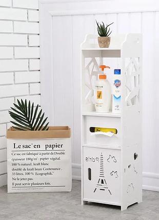 Полка стелаж пластиковая в ваную этажерка устойчива к влаге pk-02 (80cm*15cm*15cm)