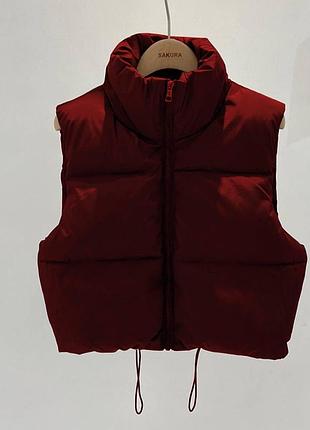 Жилетка стьобана укорочена