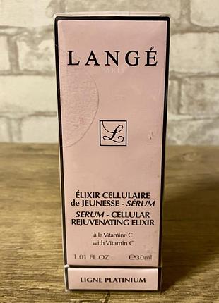 Новая клеточная омолаживающая сыворотка / эликсир / серум lange serum - cellular rejuvenating elixir with vitamin c, 30 мл, франция 🇫🇷, оригинал