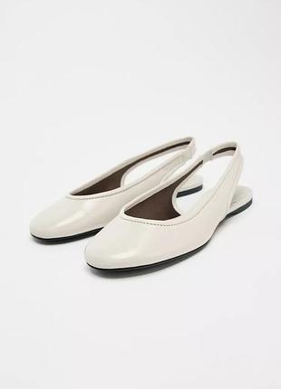 Балетки женские белые zara new