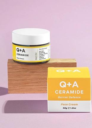 Захисний крем для обличчя з керамідами q+a ceramide barrier defence face cream 50 мл