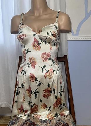 Malizia by la perla винтаж пеньюар ночная рубашка комбинация в цветочный принт