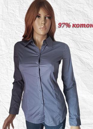 Esprit. женская брендовая рубашка коттоновый цвет джинс