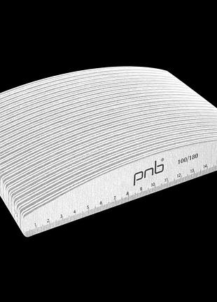 Пилочки pnb для маникюра 100/180grit, 25 шт/уп пилочка линейка для ногтей полумесяц, полукруг, банан, для педикюра