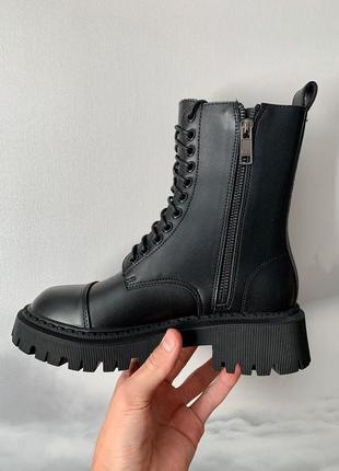 Ботинки черевики tractor fur winter black мех зима3 фото