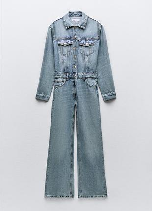 Джинсовый комбинезон комбез джинсовышей комбинезон zara m