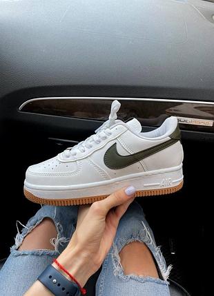 Кроссовки air force 1 low white green
