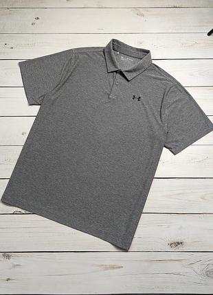 Мужская серая спортивная футболка поло under armour golf оригинал андер армор размер 3xl xxxl