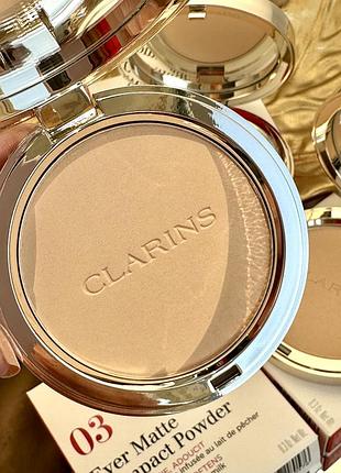 Пудра clarins ever matte compact powder