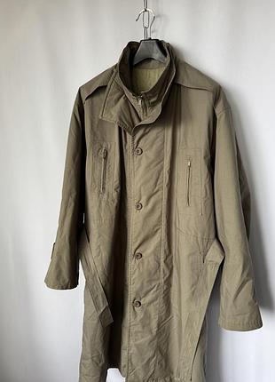 Taskent винтажный плащ утепленный ретро 80е тренч мужской оверсайз