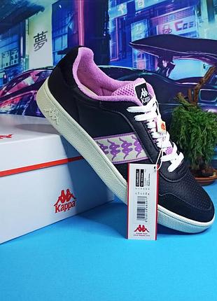 Чорно-бузкові кросівки kappa