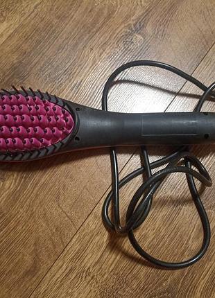 Гребінець випрямляч електричний для волосся hair straightener аrtifact з турмаліновим покриттям щітка праска