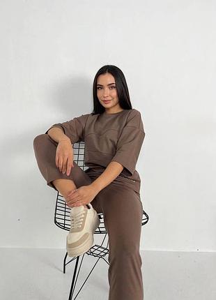 Женский спортивный костюм двунить кофта и штаны3 фото
