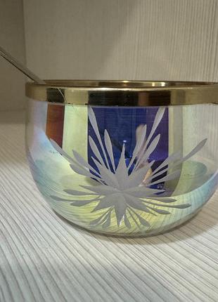 Кришталева піала/ цукорниця з ложечкою , кришталь, соусниця