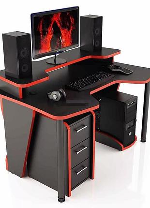 Геймерский стол серии comfort gtn12 от cnc mebli black-red
