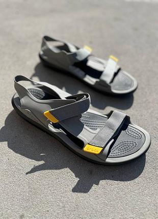 Crocs sandal expeditions slate grey сірі чоловічі сандалі