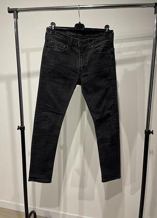 Джинсы levi's 519 черные штаны