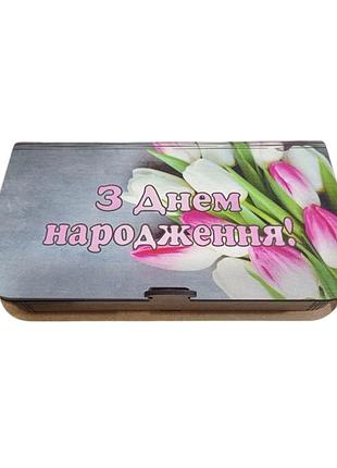 Шкатулка-конверт для денег "з днем народження"