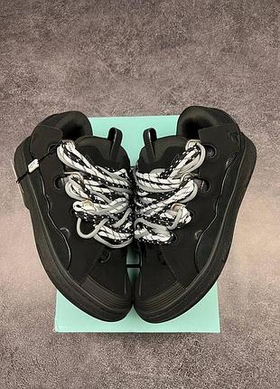 Lanvin curb sneakers black grey premium