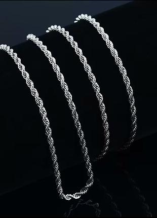 Ланцюжок 70см із нержавіючої сталі люкс плетіння жгут джгут міцний  титано