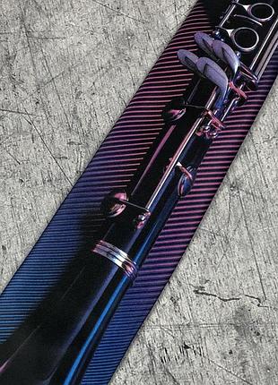 Винтажный 1992 ретро галстук галстук ralph marlin “clarinet” Ausa made музыкальный инструмент кларнет