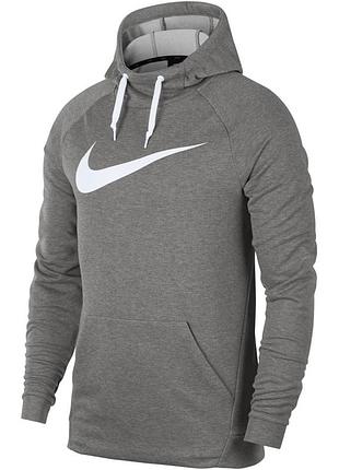 Спортивне худі nike swoosh training dry-fit  hoodie grey