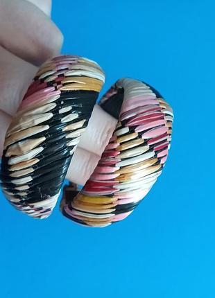 Плетеные серьги этно бохо