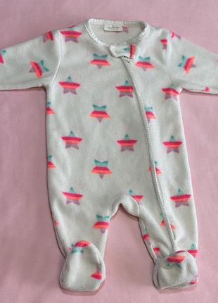 Next чоловічок комбінезон флісовий мікрофліс сліп 0-3міс