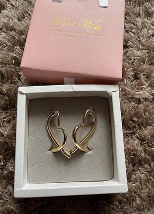 Сережки серце культури серьги серця