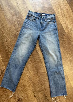 Блакитні джинси levi’s , на високій посадці , wedgie straight 247 фото