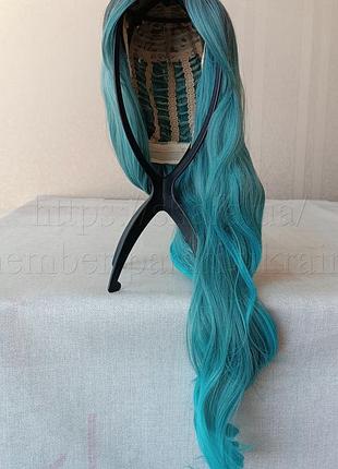 Новый цветной парик, длинный, с челкой, волнистая, термостойкая, парик