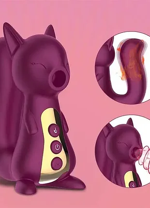 Белочка вакуумный вибратор с подогревом для клитора и точки g