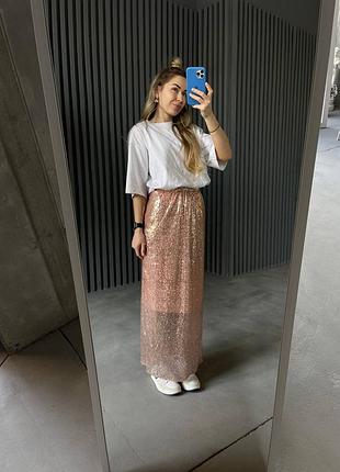 Трикотажная юбка миди с ловушкой с разрезом на ноге