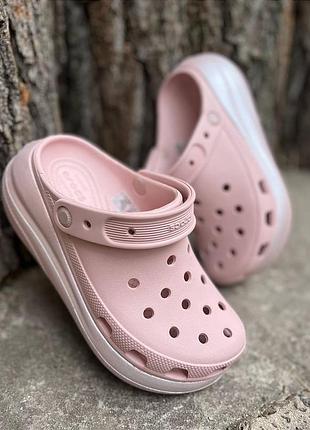 Жіночі крокси сабо на платформі classic crush shimmer pink жіночі крокси сабо на платформі crocs crocs crocs