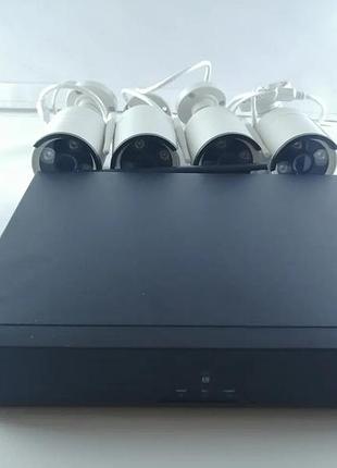 Беспроводной комплект видеонаблюдения на 4 камеры wifi full hd kit 2