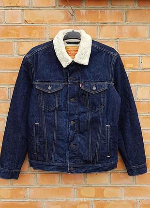 Levi's джинсовка шерпа джинсовая куртка на меху оригинал (m)