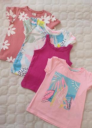 Футболки на девочку 12-18 мес. футболка детская на девочке. майка на девчонку