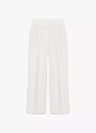 Широкие белые брюки женские zara new5 фото