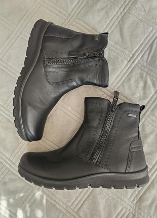 Ботинки, ботинки, женские новые кожа, 39р. gore-tex ecco, демисезон - зима, подкладка шерстяная, мембранные, приобретали в данных.